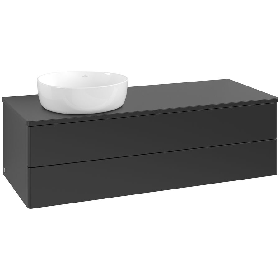 Wastafelonderkast Antao 1200x360x500mm Black Matt Lacquer L22050PD