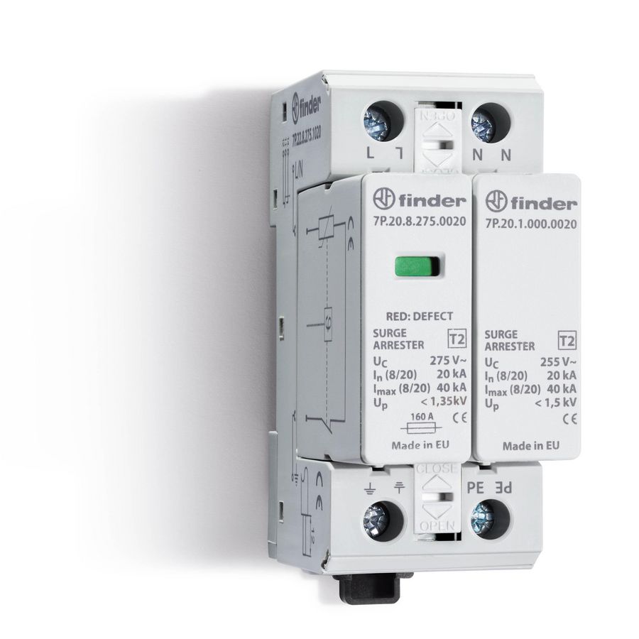 Gecombineerde afl. energietechniek type2 1F 1VAR+vonkenbrug