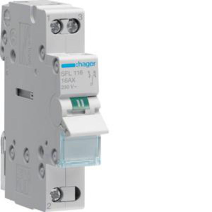 Modulaire omschakelaar 1P 16A NO.NC I-II common point onder