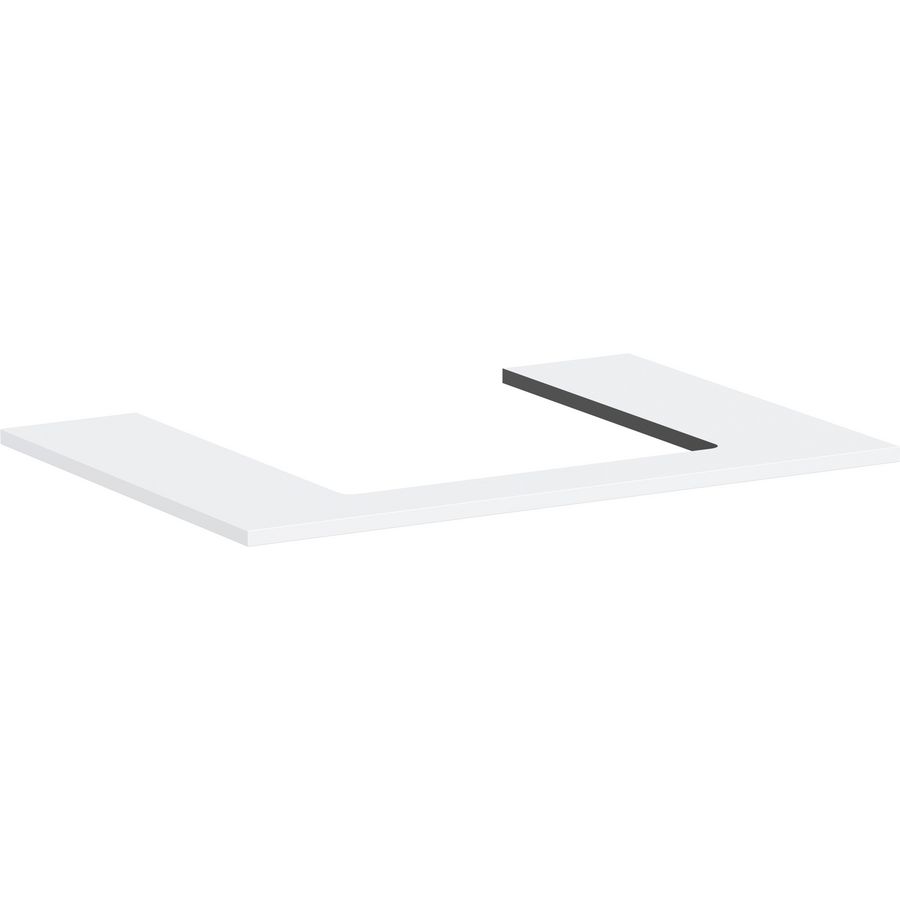Console Xilesa E 780/550 met uitsparing  midden gesl. opzetwastafel mat wit