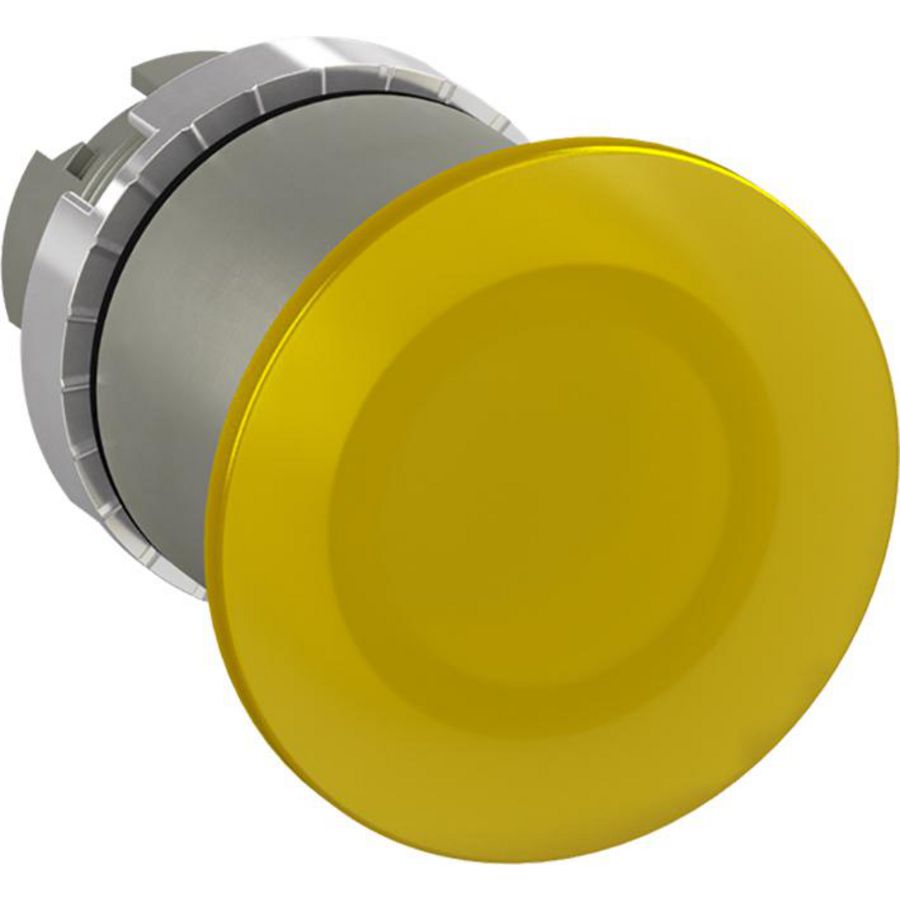 Verlichte paddestoelknop Ø40mm niet terugverend geel
