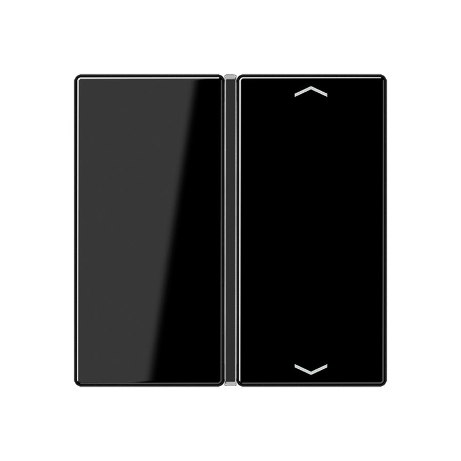 Tastafdekking A/AS 1-voudig pijl compleet zwart KNX