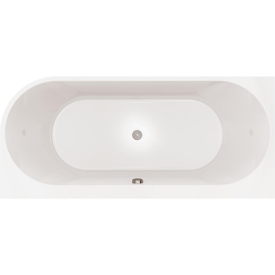 Semi vrijstaand hoekbad (LI) Dani 180x80cm wit incl. waste+poten