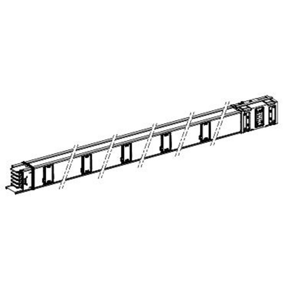 Recht element 1000A 5m 3L+N+PE Wit 10 Aftakking Canalis KS