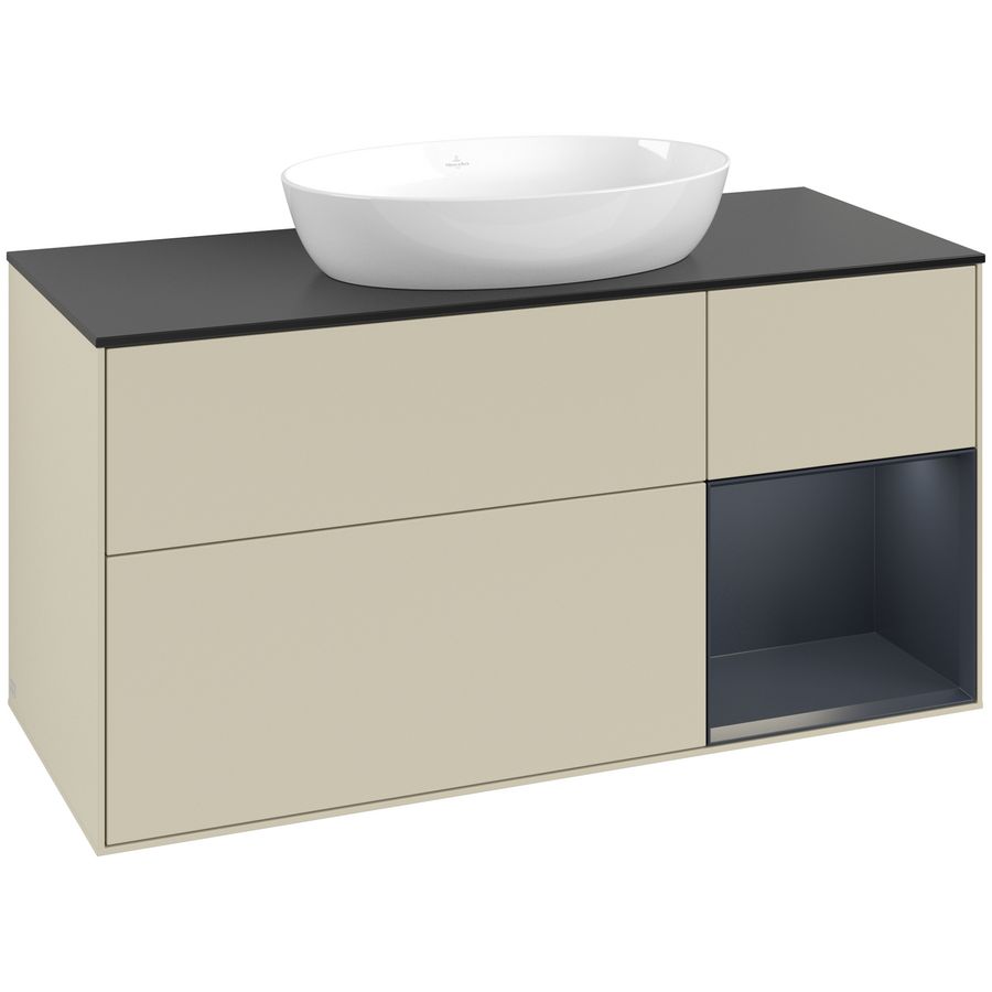 Wastafelonderkast Finion 1200x603x501mm S.Grey Matt Lacquer FA72HGHJ