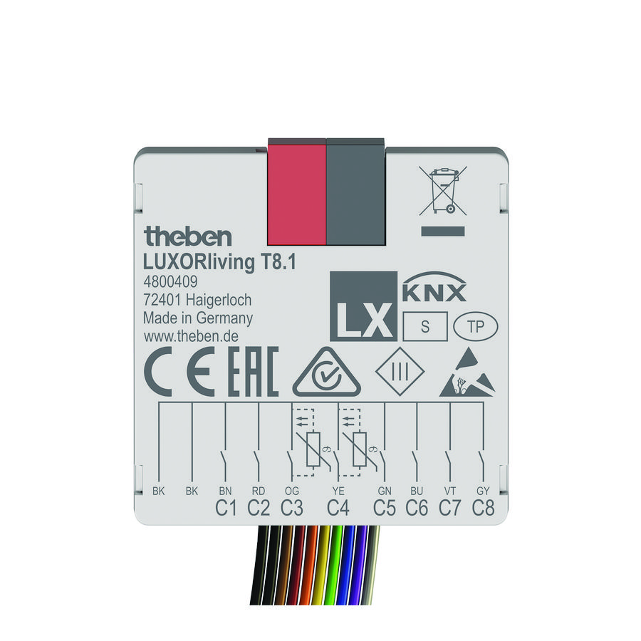 Impulsdrukker LUXORliving T8 interface 8-voudig inbouw
