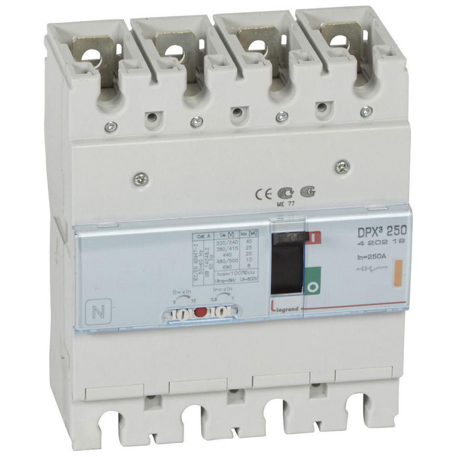 Vermogensschakelaar 250 Thermomagn. 250A 4-polig 25kA DPX3