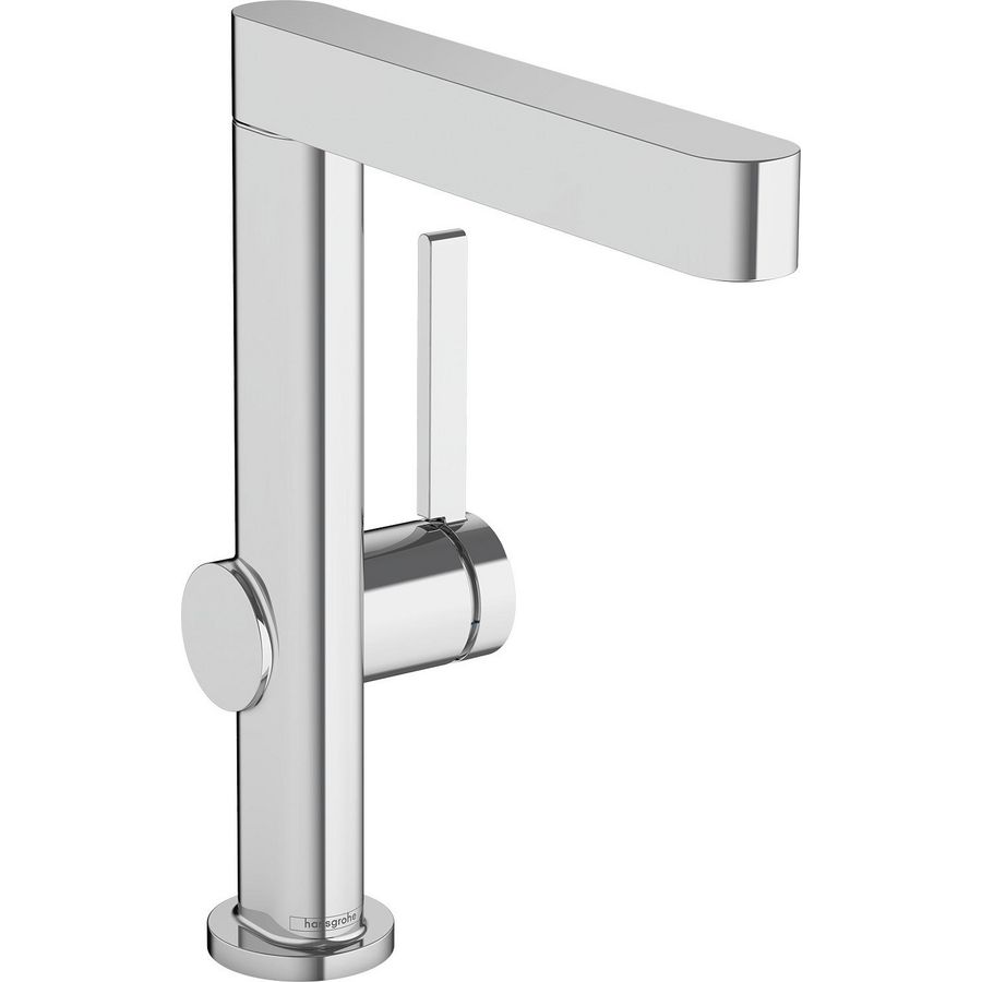 Finoris 1-hendel wastafelmengkraan 230 draaibare uitloop chroom sprong 178mm incl. push-open plug 1.1/4"