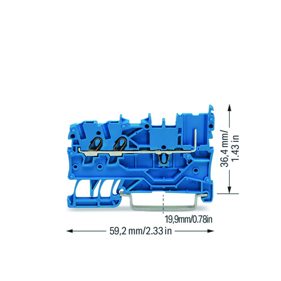 2-draads-/1-pins basisklem rail 35x15+35x7,5 1304 VVE=50