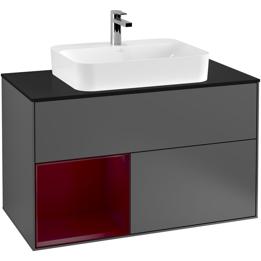 Wastafelonderkast Finion 1000x603x501mm Antr. Matt Lacquer F362HBGK