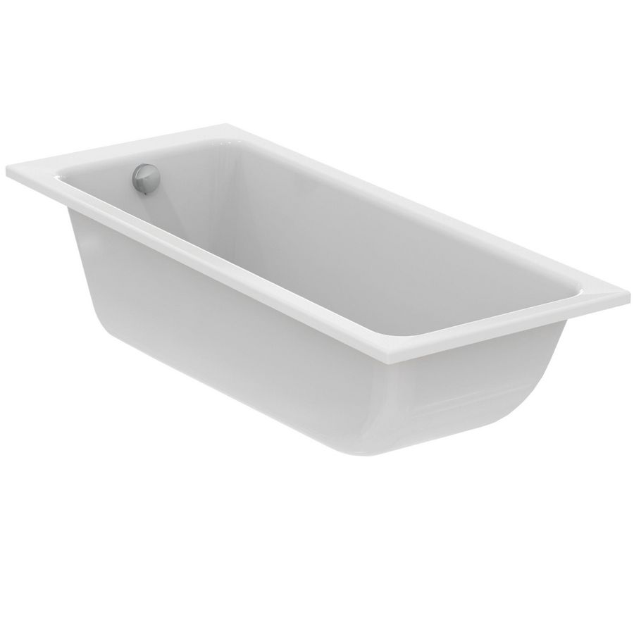 Bad 1700x700x585mm glanzend wit z. kraangat m. overloop La Dolce Vita