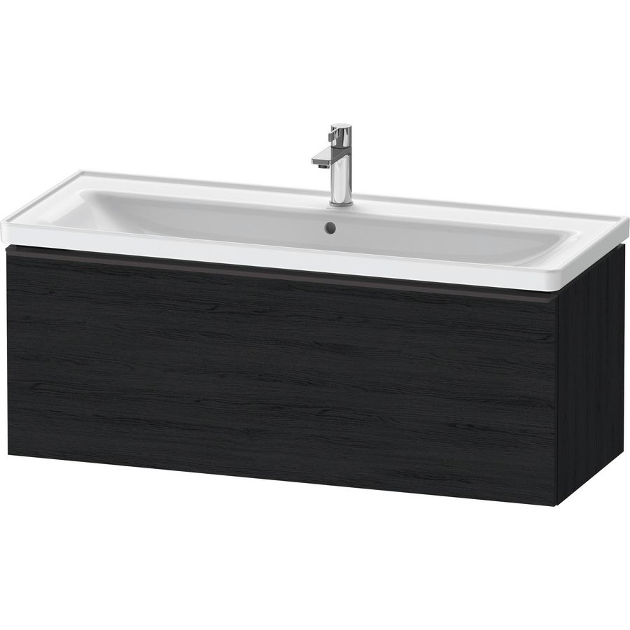 D-Neo Wastafelonderbouw 125cm 1x la eiken mat zwart greep diamantzwart