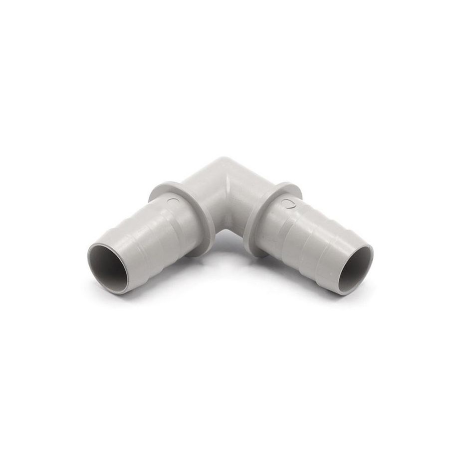 Afvoerslangverbinder 19x19mm haaks grijs