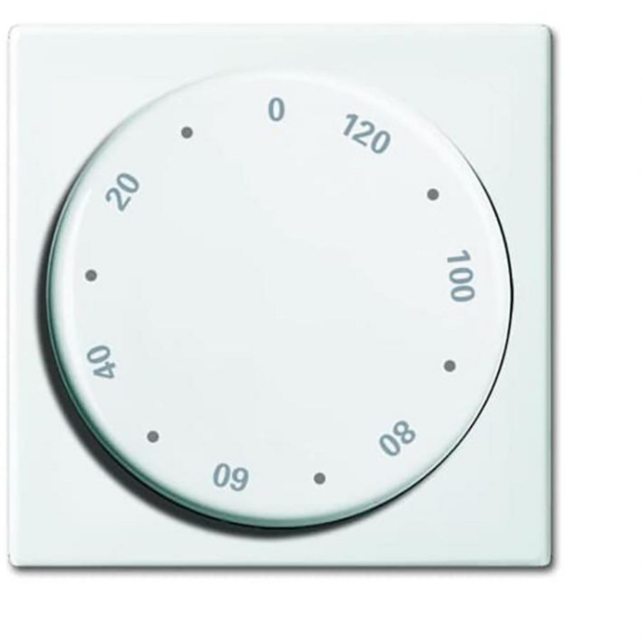 Centraalplaat + knop voor 1071U 120min SI-B-alpinwit (1771-914-102)