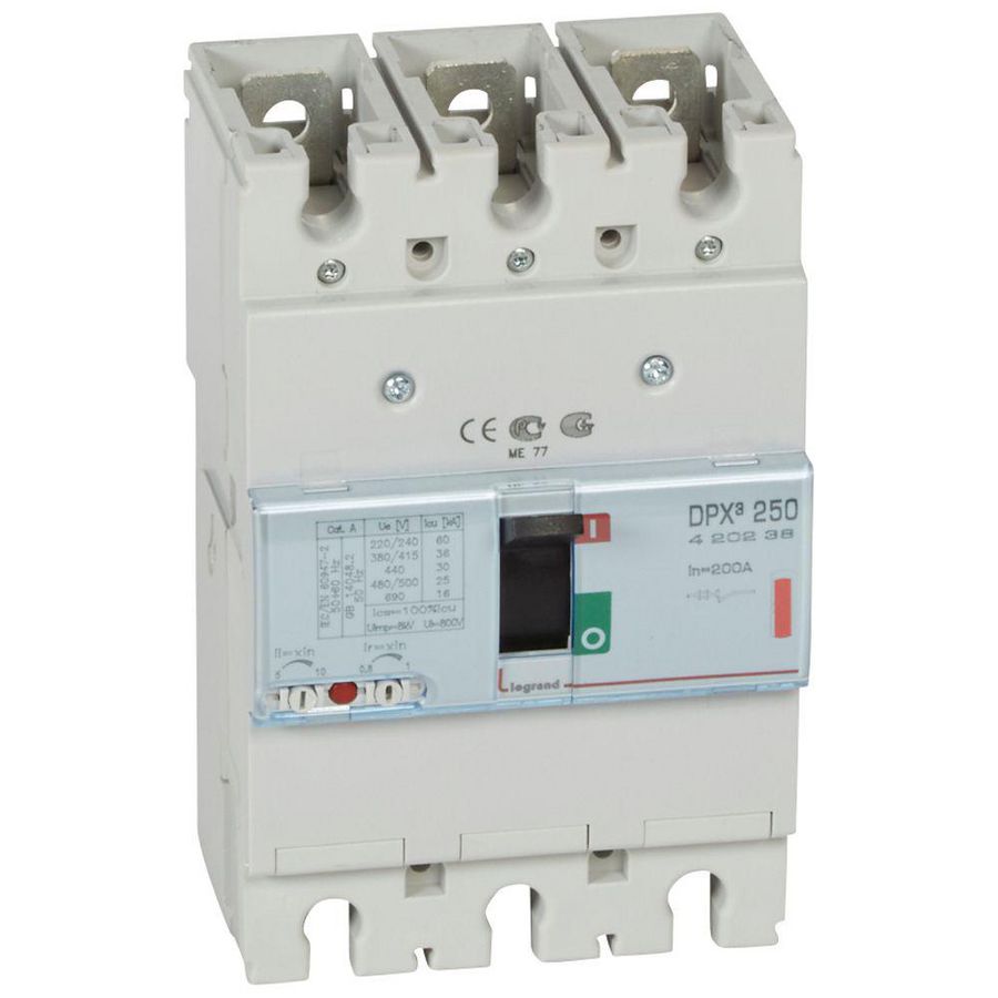 Vermogensschakelaar 250 Thermomagn. 200A 3-polig 36kA DPX3