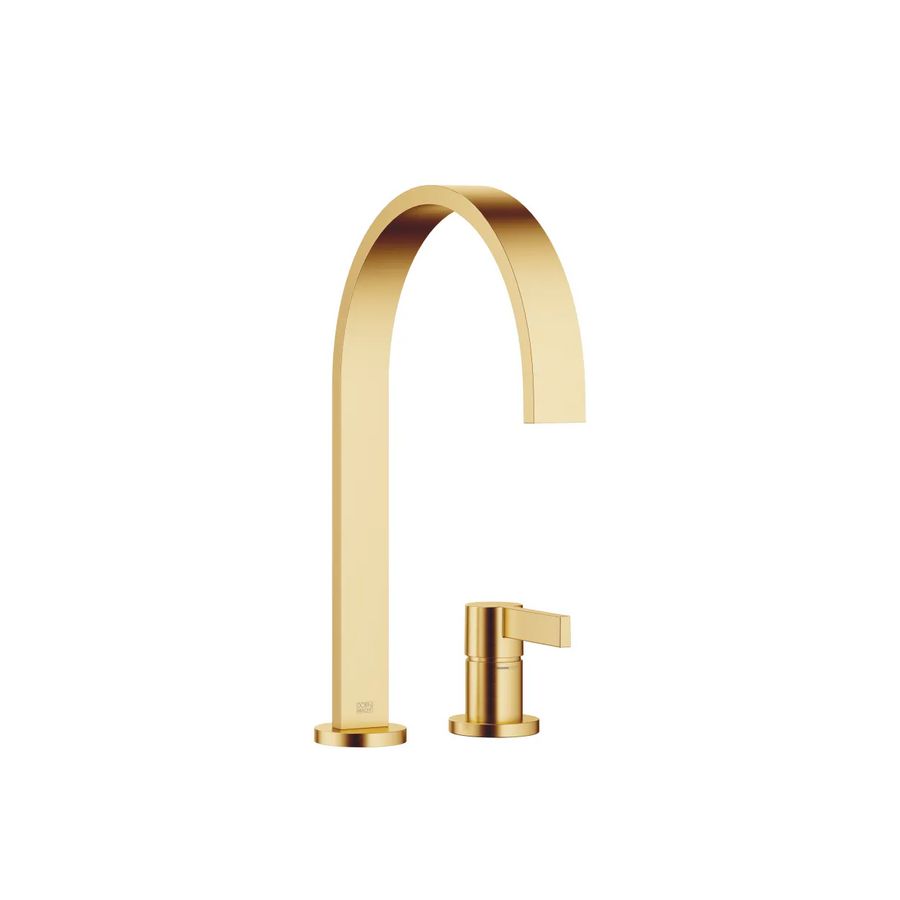 MEM 2-gats mengkraan rozetten Messing gebors. (23kt Goud)