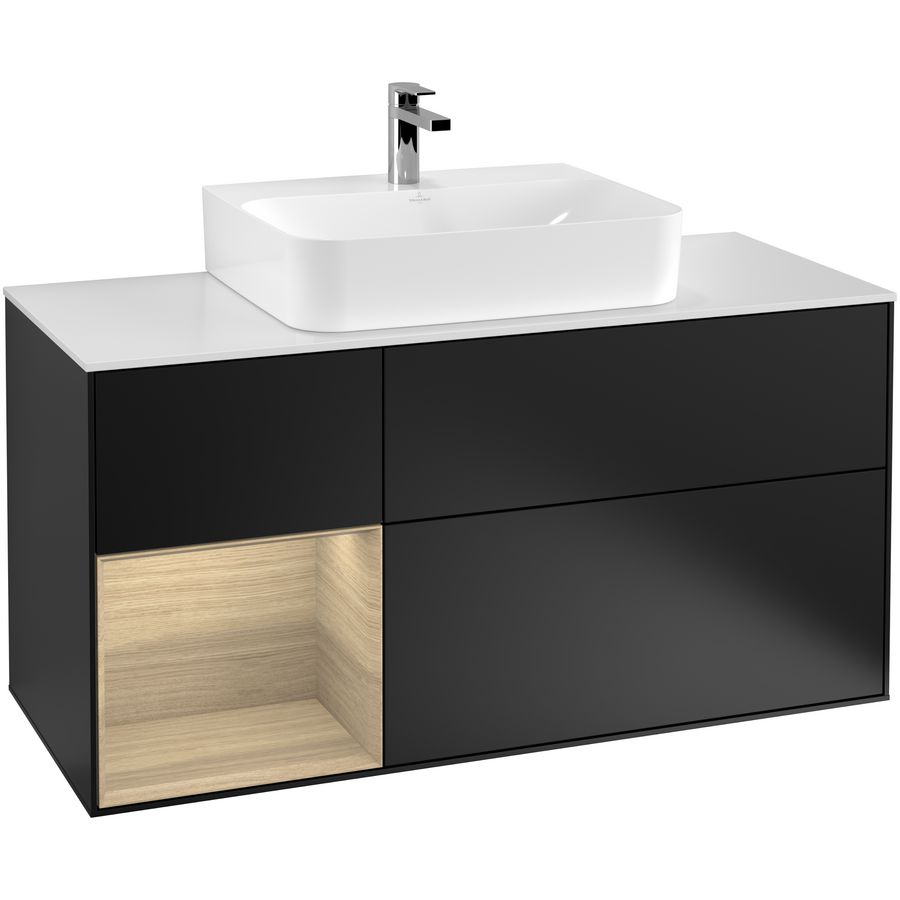 Wastafelonderkast Finion 1200x603x501mm Black Matt Lacquer G161PCPD