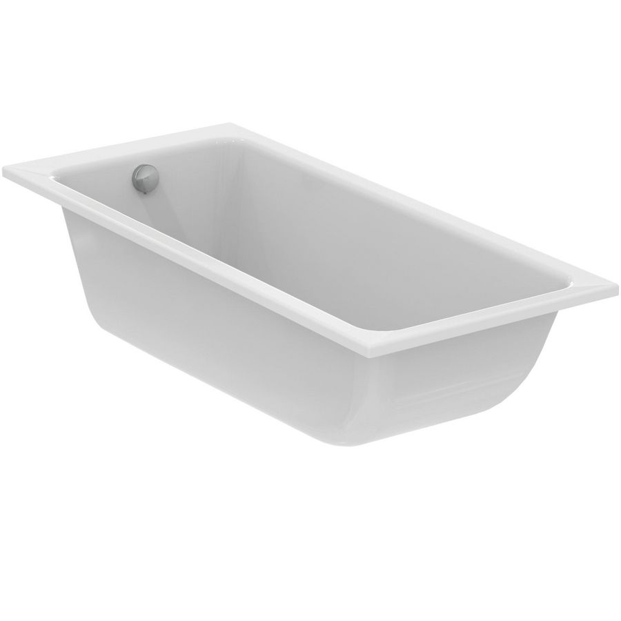 Bad 1700x750x590mm glanzend wit z. kraangat m. overloop La Dolce Vita