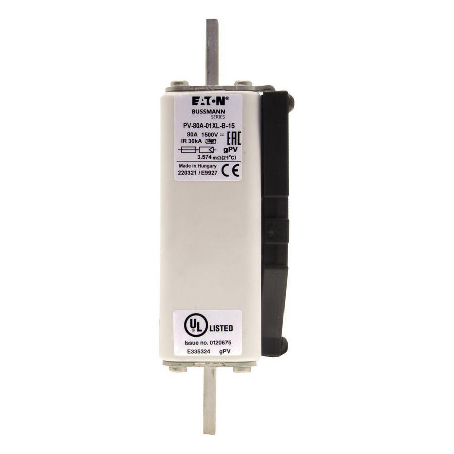 Zekering hoge snelheid 80A DC 1500V 01XL 43x193mm gPV IEC