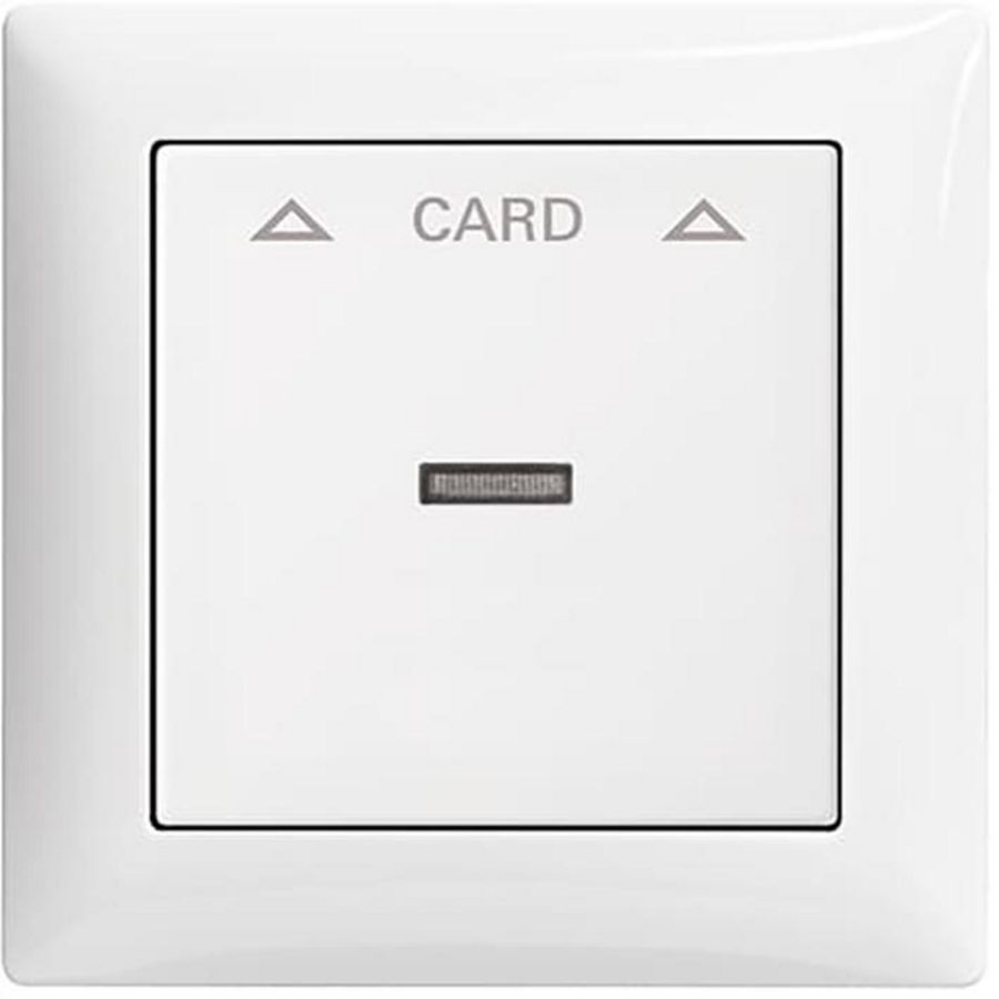 Cpl card-schakelaar leverbaar in 1-voudig raam SI-B-alpinwit (1792-914)