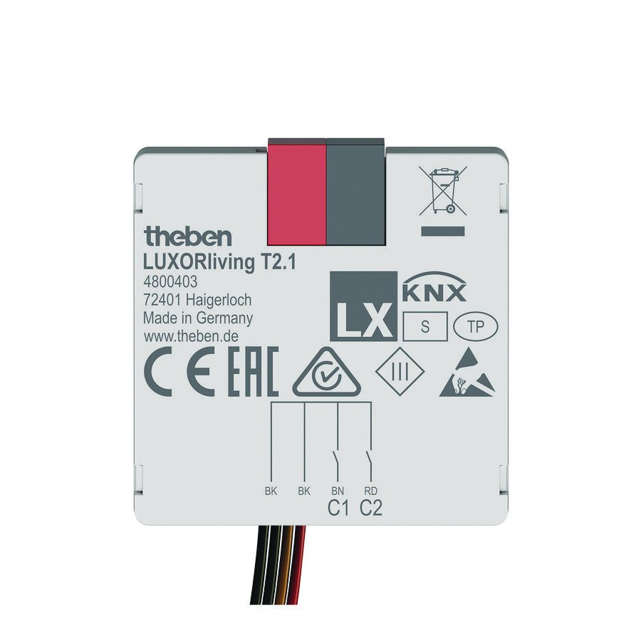 Impulsdrukker LUXORliving T2 interface 2-voudig inbouw