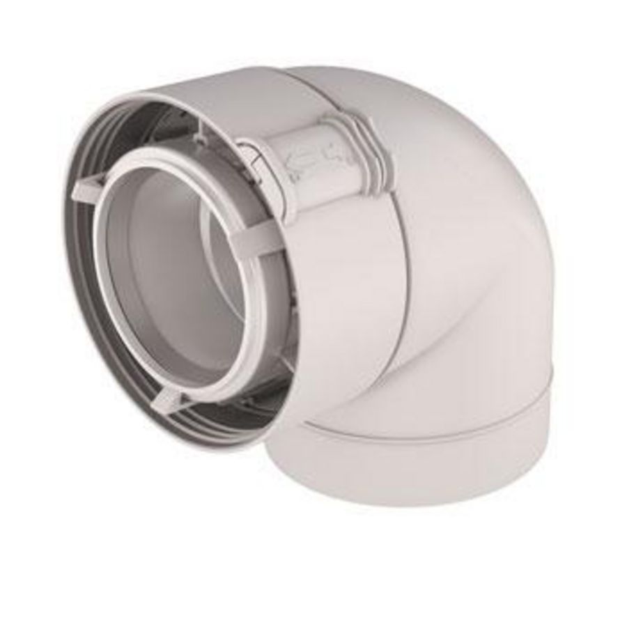 Klemband bocht conc. PP/KS 87° 80/125 wit UbiFit
