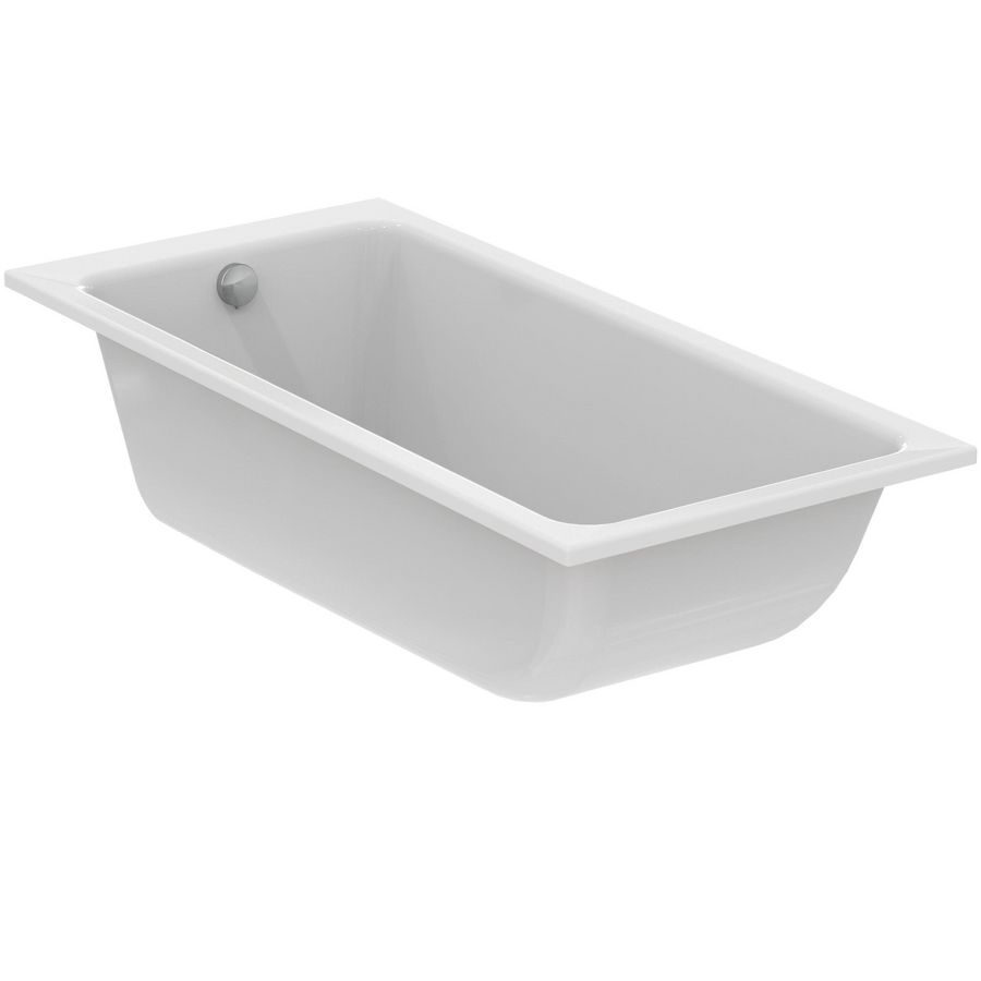 Bad 1700x800x590mm glanzend wit z. kraangat m. overloop La Dolce Vita