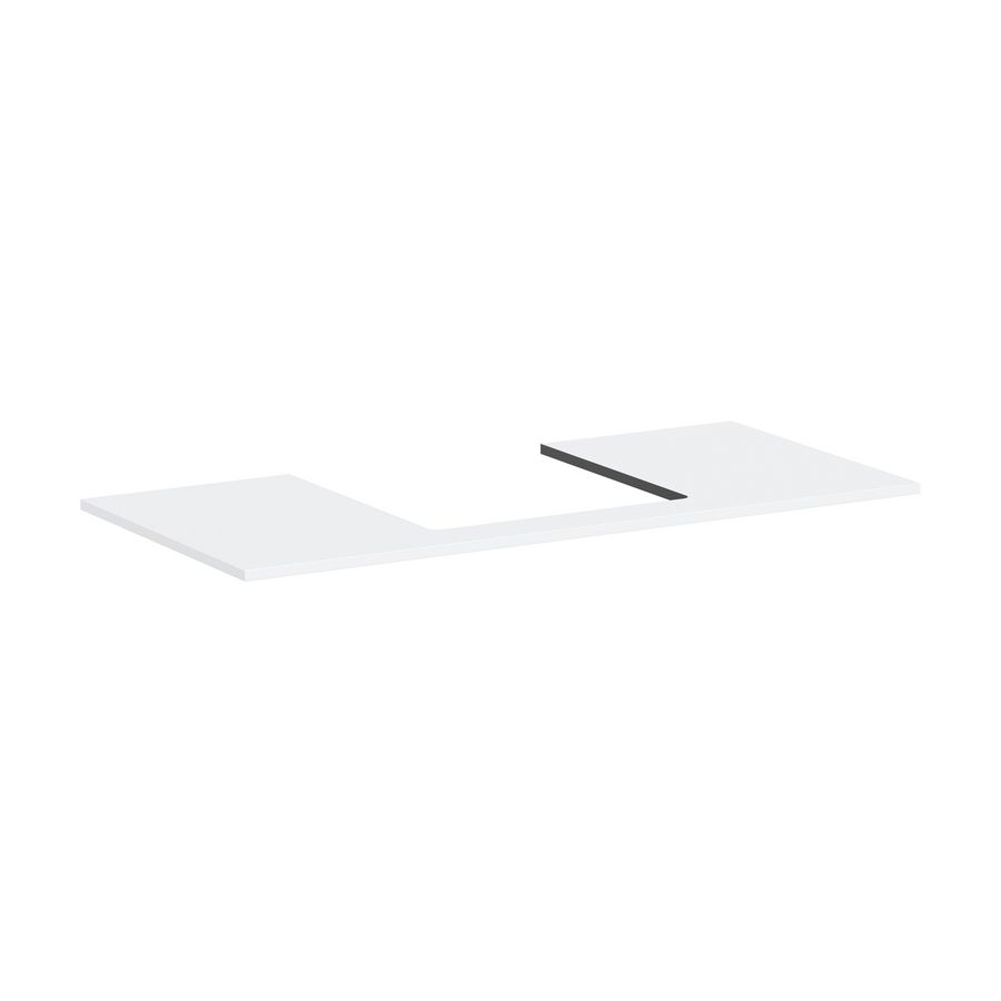 Console Xilesa E 1180/550 met uitsparing  midden gesl. opzetwastafel mat wit
