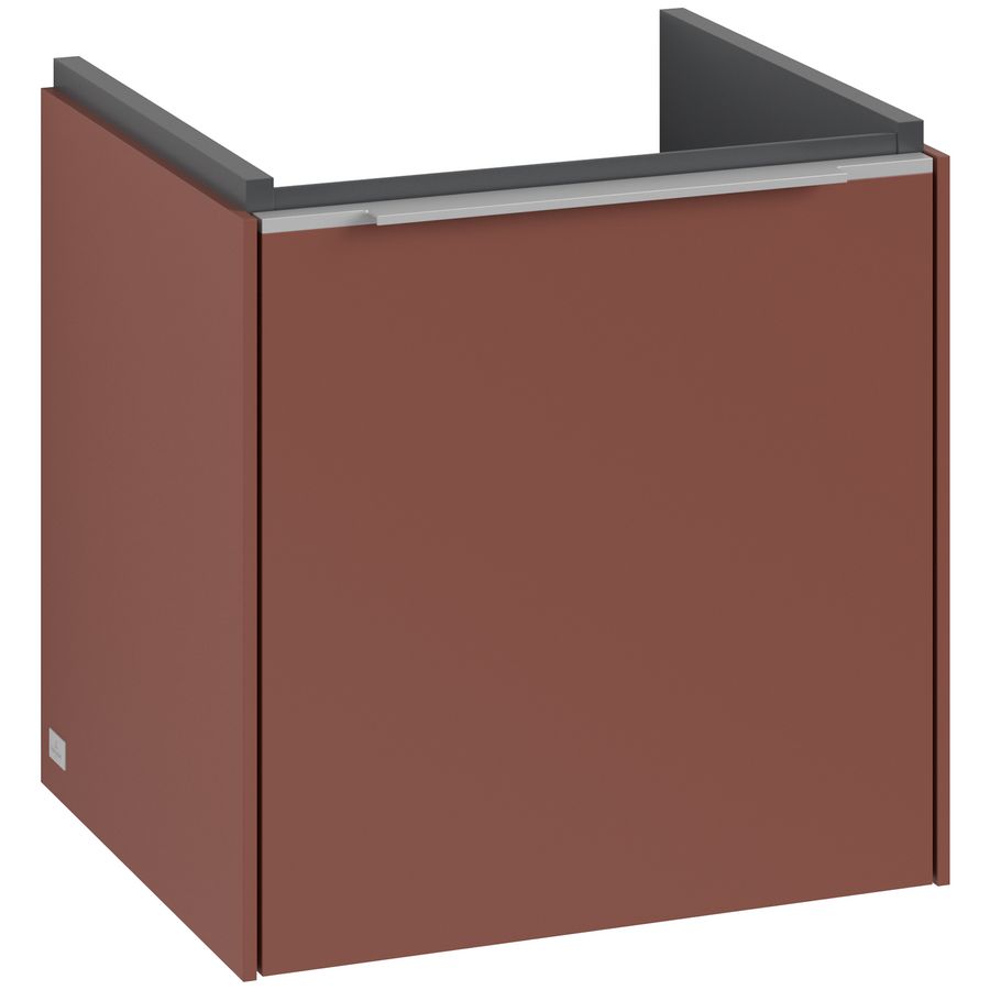 Wastafelonderkastkast SUBWAY 3.0 423x429x377,5mm Wine Red C58100AH greep alu. glans