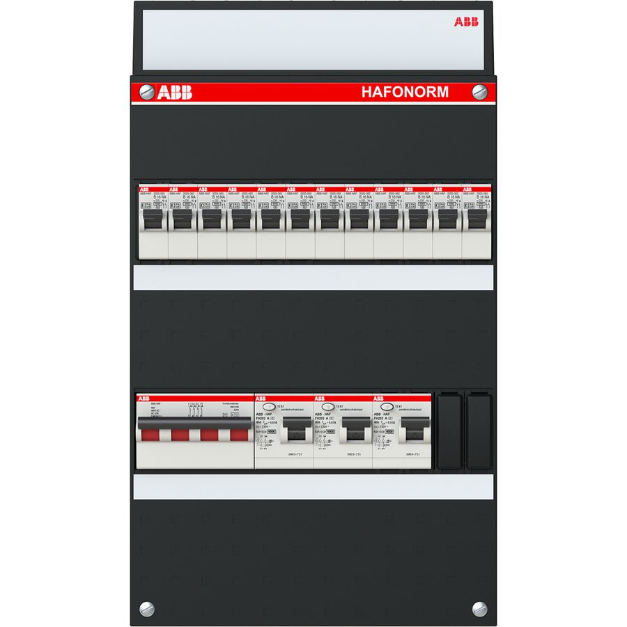 Installatiekast stekerb 12 groep achter 3 aardlekschs 2-po