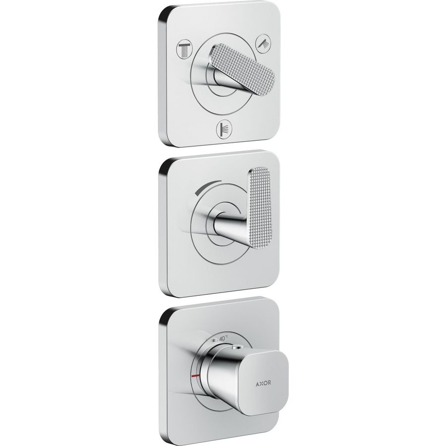 Afbouwdeel termostaat module 380/120 rozet v 3 douchefun. Cubic Cut greep chroom Citterio-C