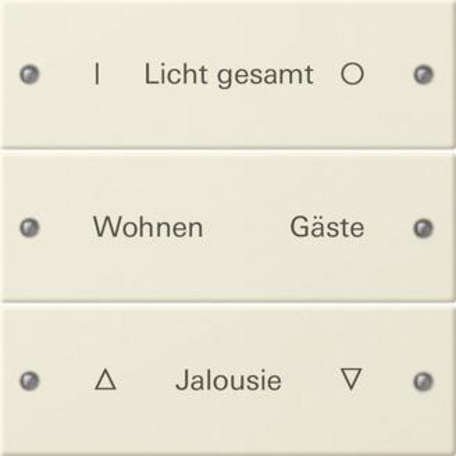 Wippenset 3-voudig beschr. System 55 creme wit(gel.)