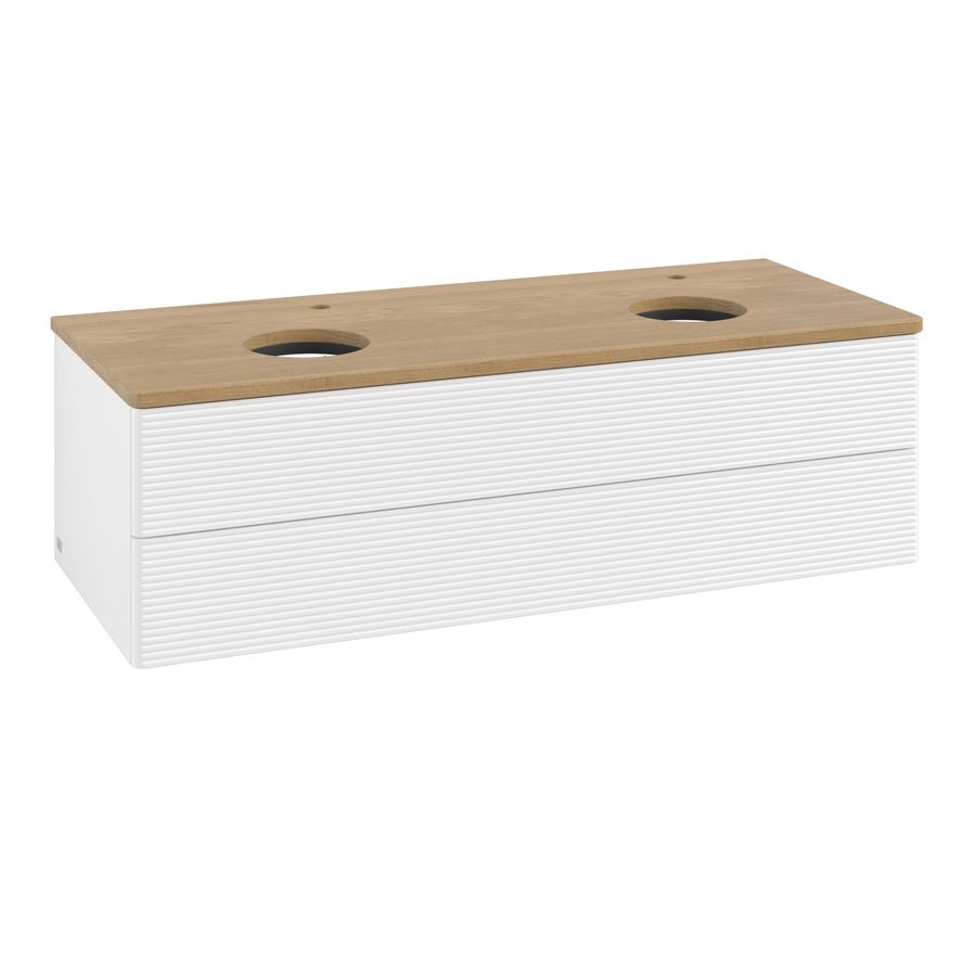 Wastafelonderkast Antao 1200x360x500mm White Matt Lacquer L24151MT