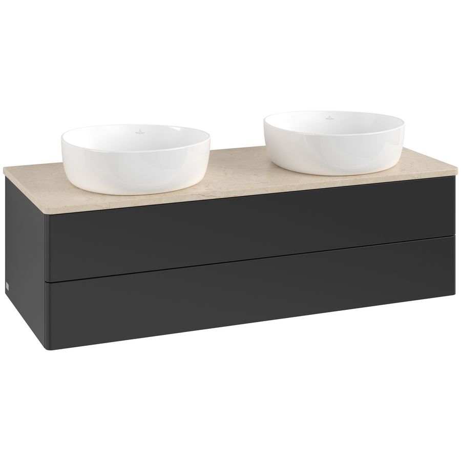 Wastafelonderkast Antao 1200x360x500mm Black Matt Lacquer L24013PD