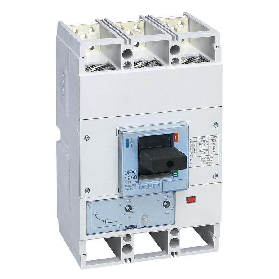 Vermogensschakelaar 1600 Thermomagn. 1250A 3P 70kA DPX3