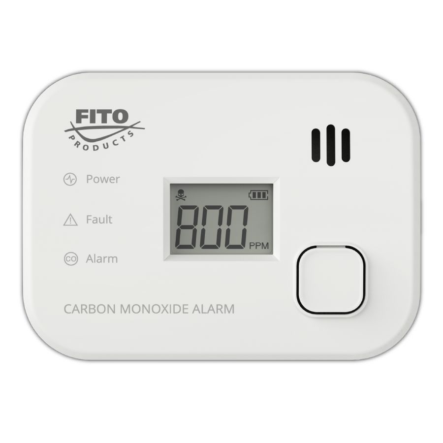 CO-melder 3V FITO 10 jaar incl. 2 st. vervangbare AA batt.
