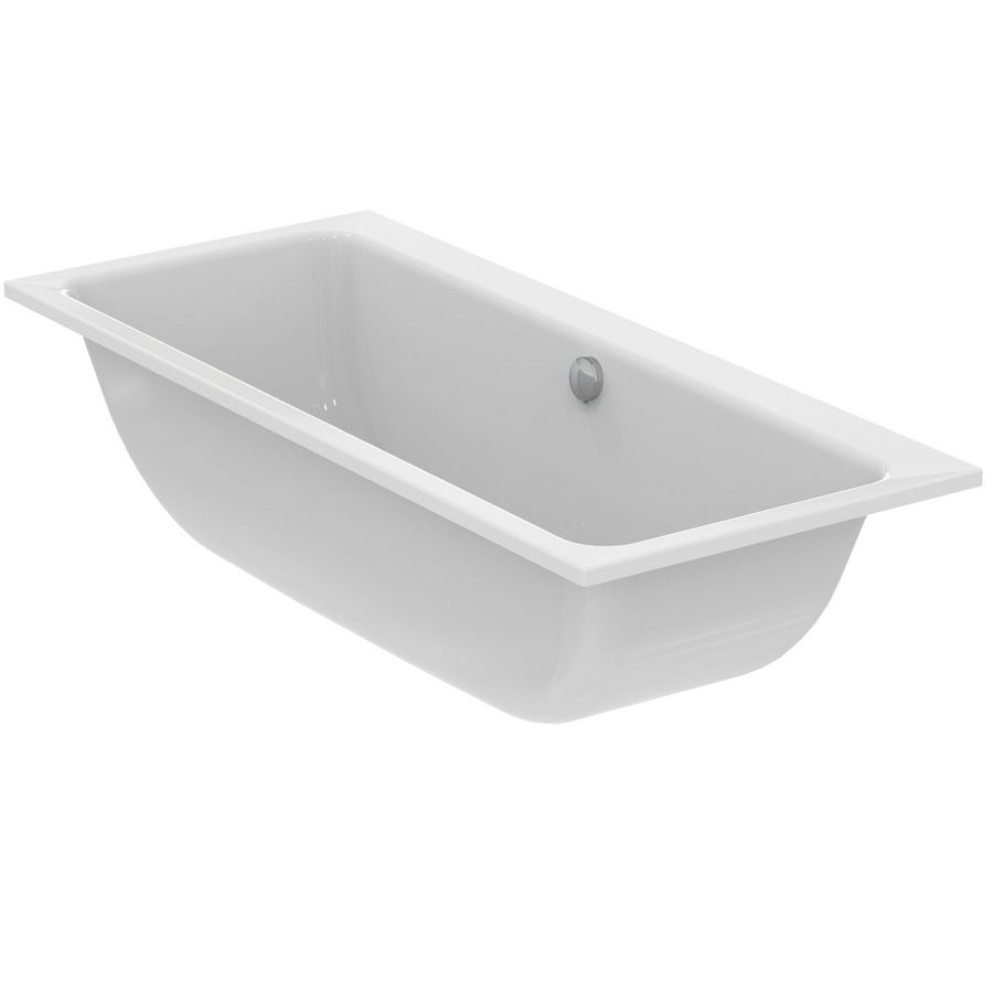 Bad 1800x800x590mm glanzend wit z. kraangat m. overloop La Dolce Vita