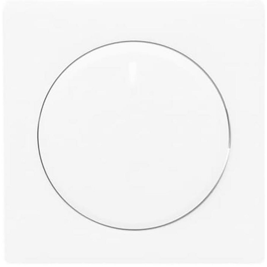 Centraalplaat + knop v draaidimmer f-matwit