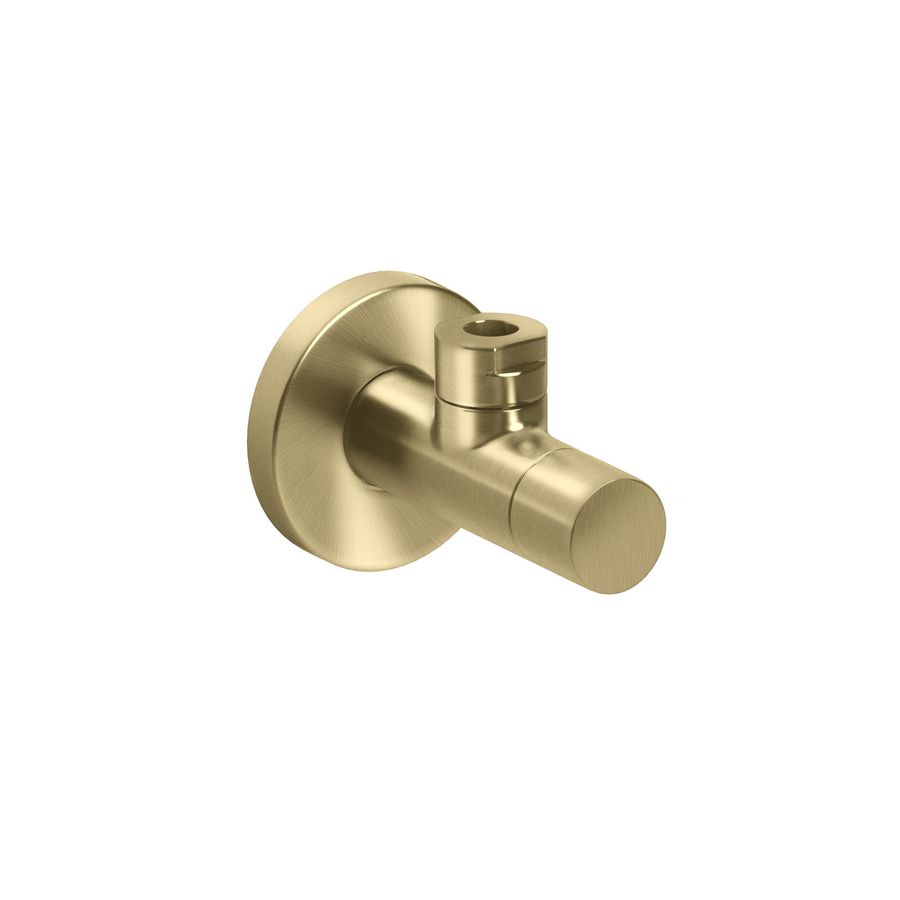 Design hoekstopkraan goud geborsteld PVD Marathon 2