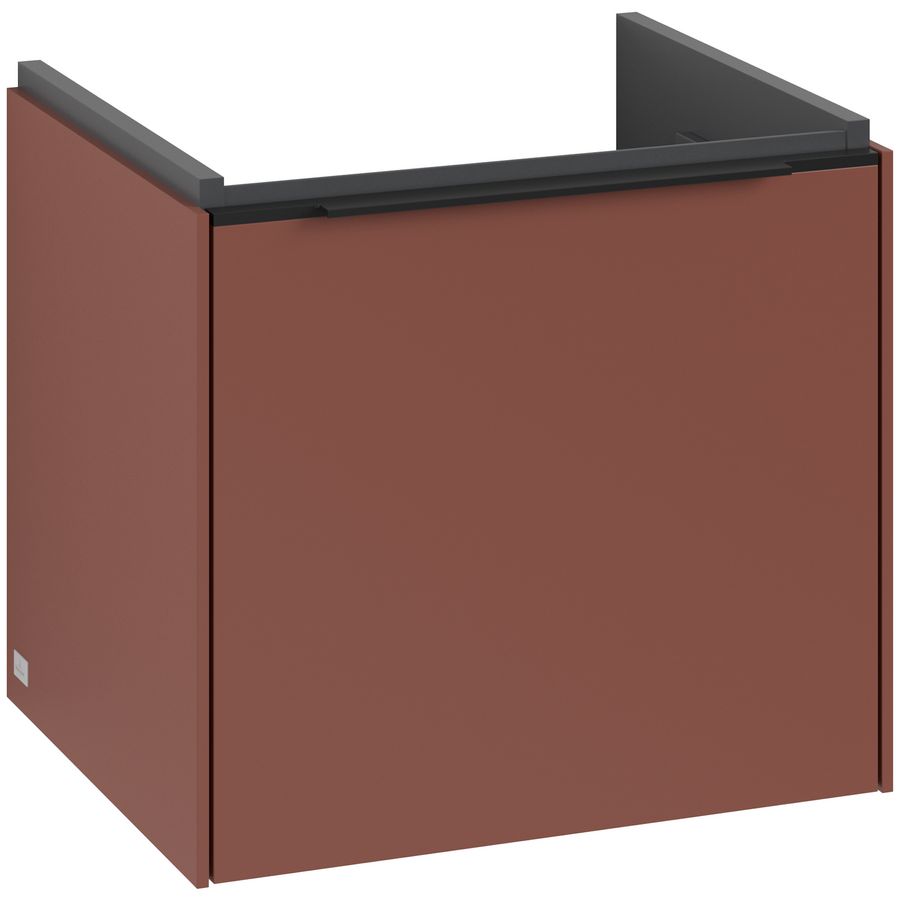 Wastafelonderkastkast SUBWAY 3.0 473x429x407,5mm Wine Red C580L1AH greep Volcano Black