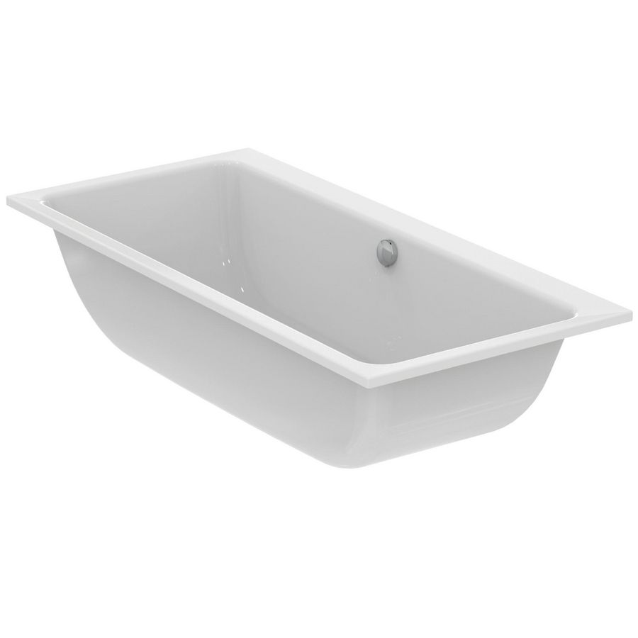 Bad 1900x900x590mm glanzend wit z. kraangat m. overloop La Dolce Vita