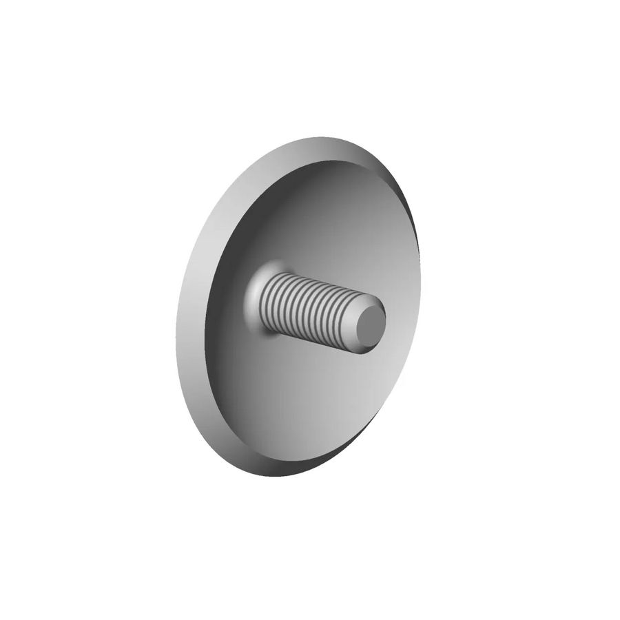 Afdekplaat 18x9mm Champagne gebors. (22kt Goud)