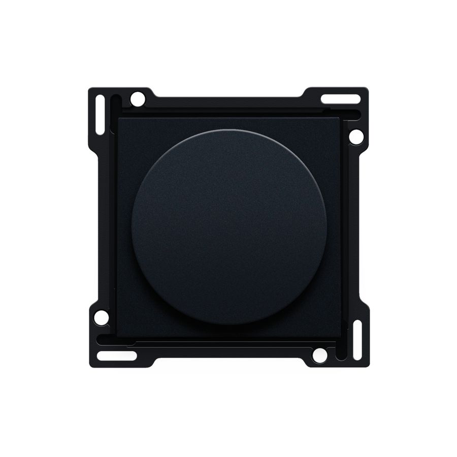 Afwerkingsset draaiknopdimmer/snelh.reg. incl. draaikn black