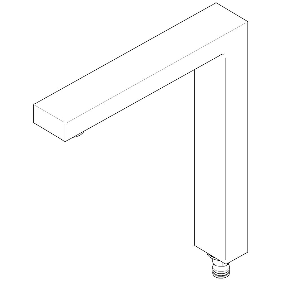 Uitloop 221x199x36mm, 4,54l/min. Dark Platinum gebors.