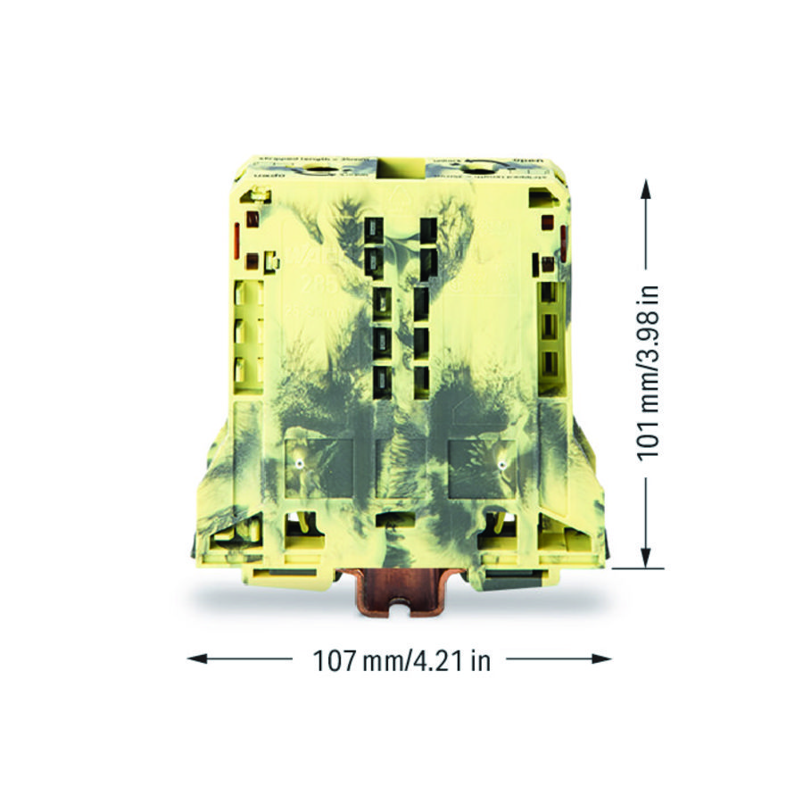 2-draads rijgklem 95mm² markeringsh. zijkant 285-191 VVE=5