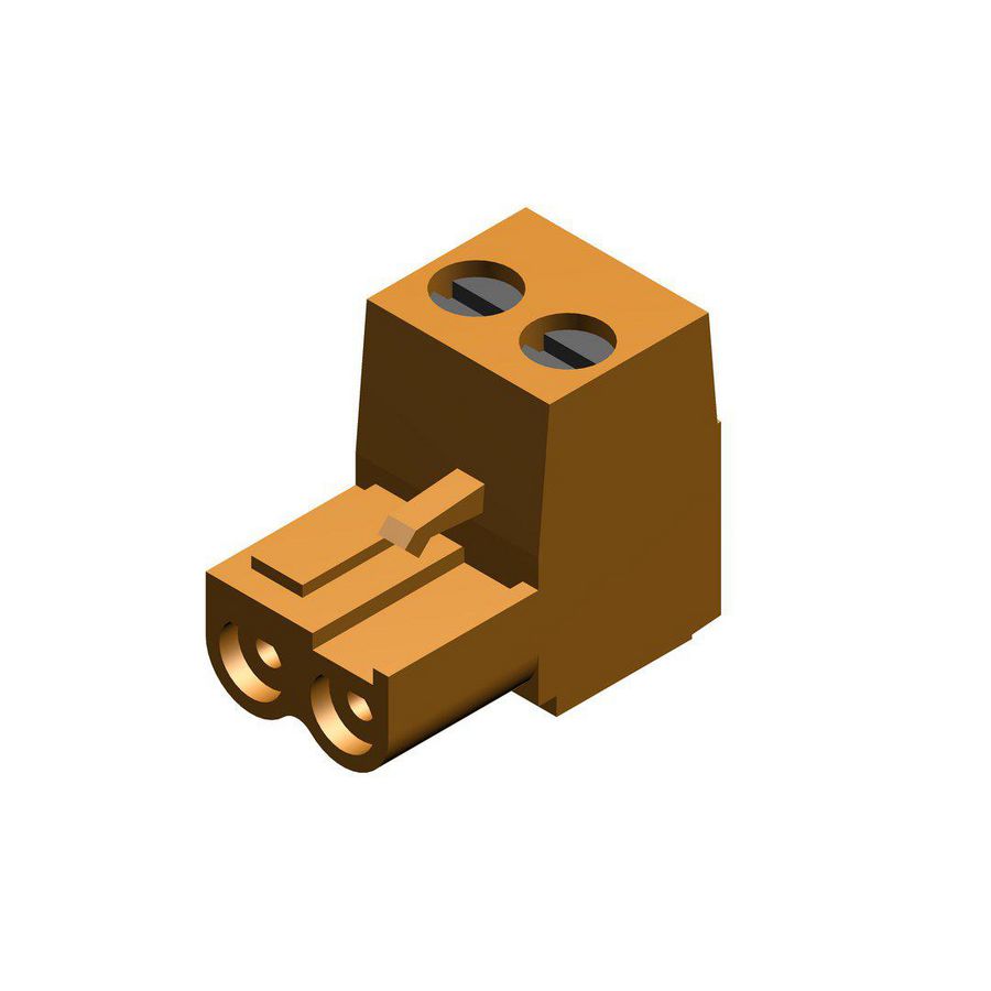 Aansluitconnector 2-polig oranje rc