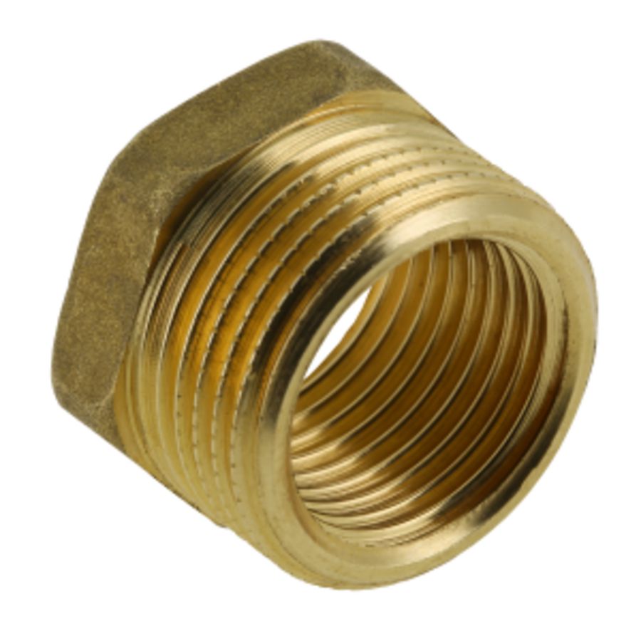 Verloopring messing 3/4" bt. x 1/2" bn.