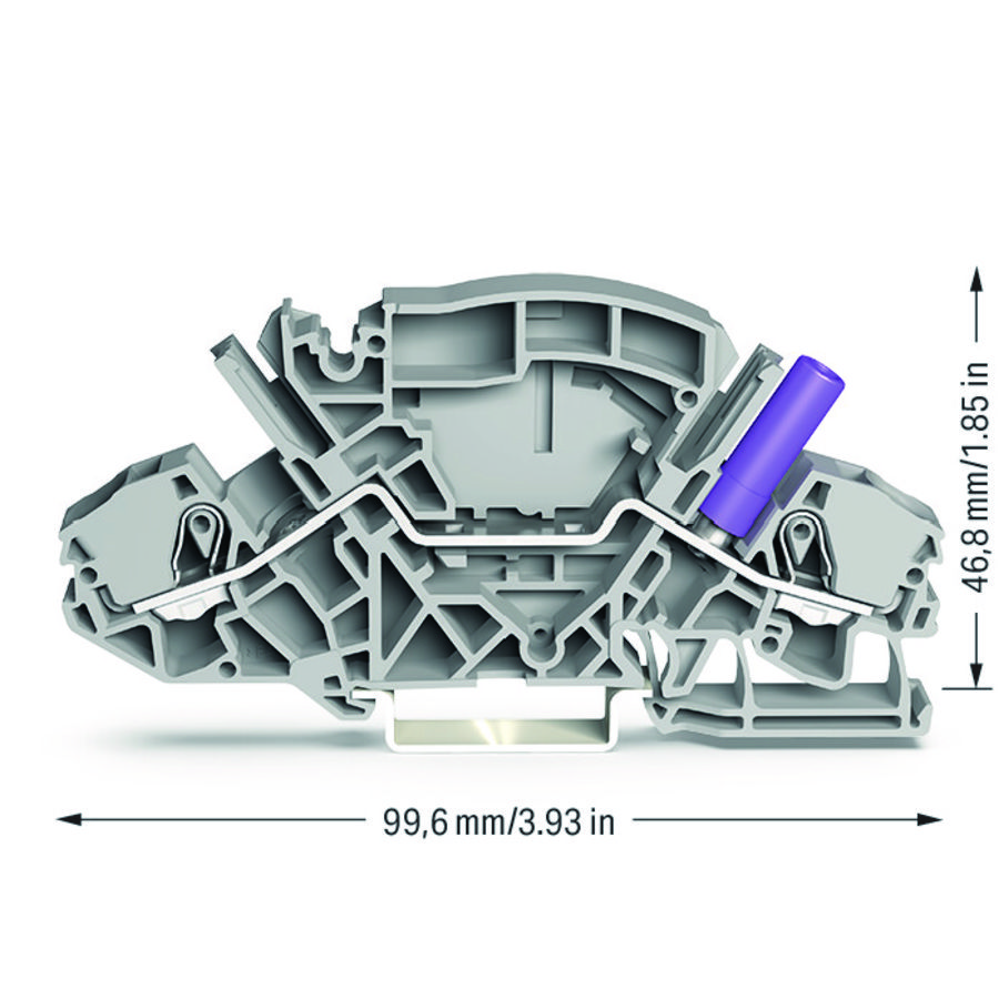 2-draads rijg 6mm² aanraking bev.testbus 8801/045-000 VVE=20