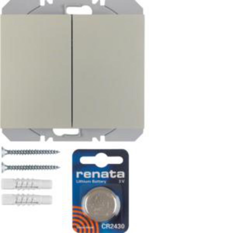 Vlakkewandzender KNX-RF 2-v batterij berker K.5 edelstaal