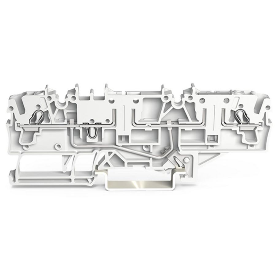 2-draads basisklem voor rail 35x15+35x7,5 2,5mm² wit VVE=50